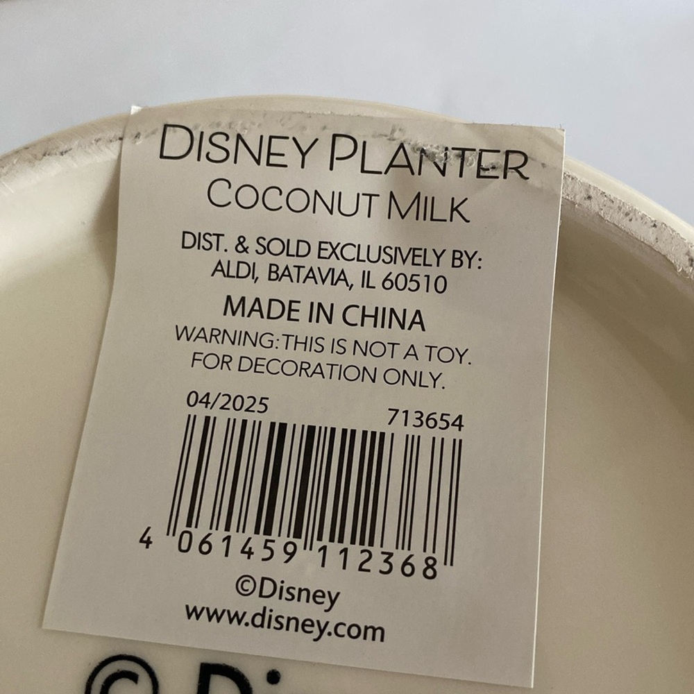 Disney Viral Mickey Planter Aldi cream white NEW Sold Out ceramic Mickey - Picture 4 of 4